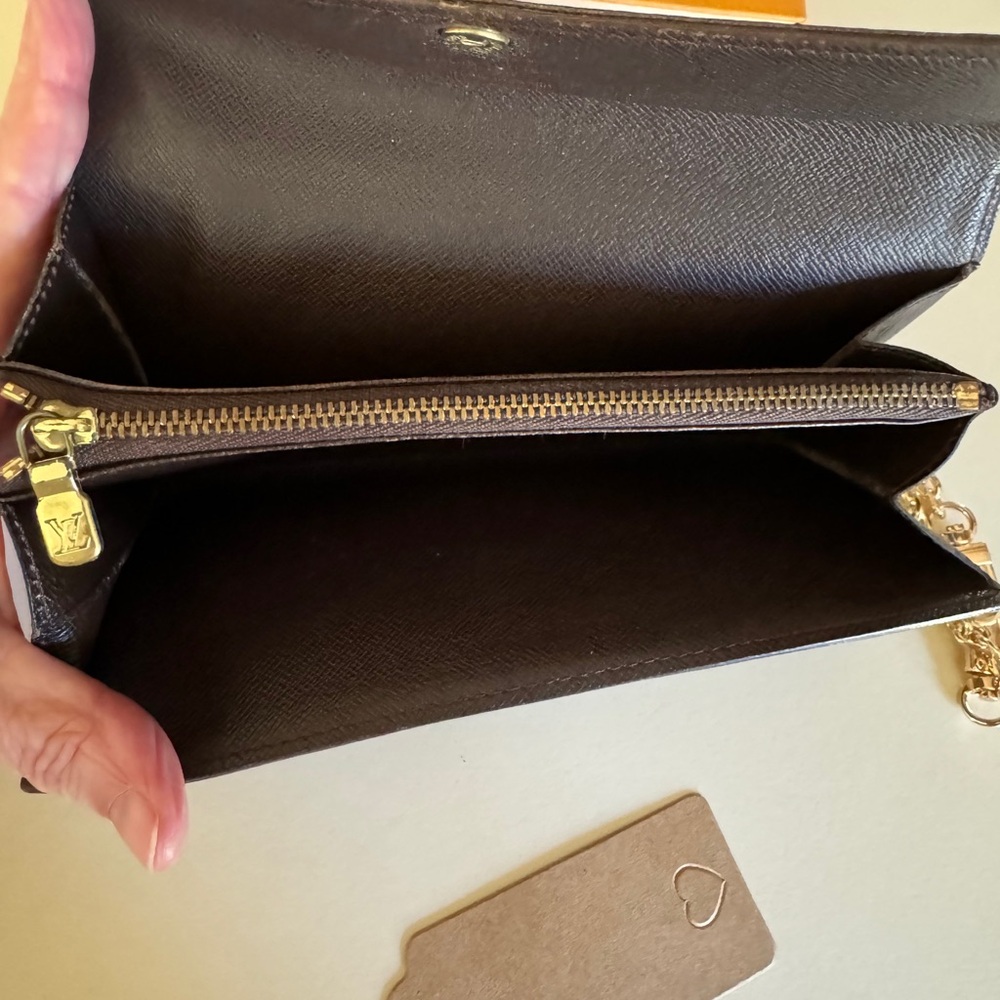 Vintage 1997 Louis Vuitton Sarah Wallet Damier Ebene - READ DESCRIPTION - Picture 6 of 15